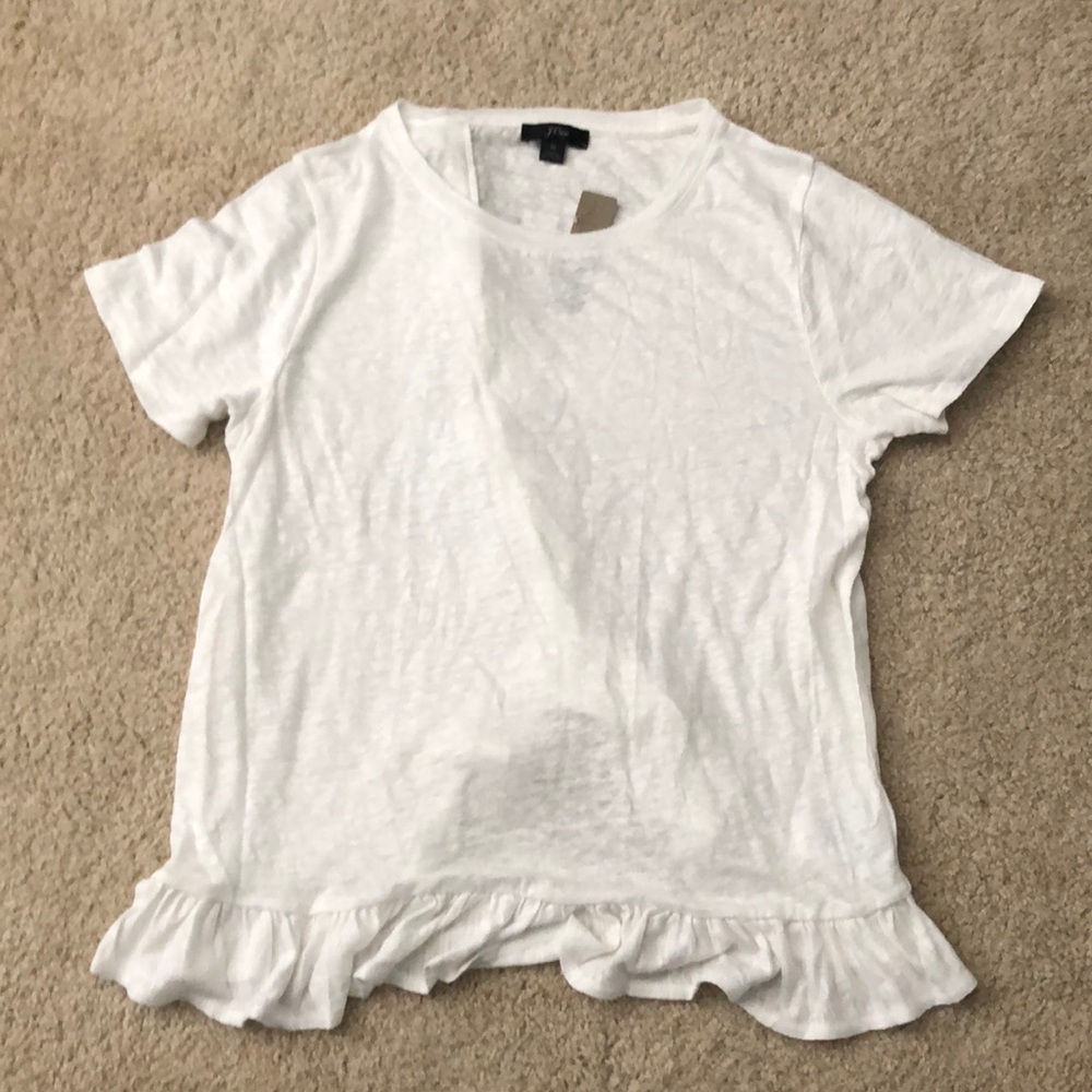 NWT J Crew Ruffle back T-shirt